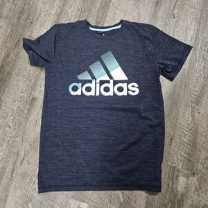 Adidas Dark Blue Tee with White Logo